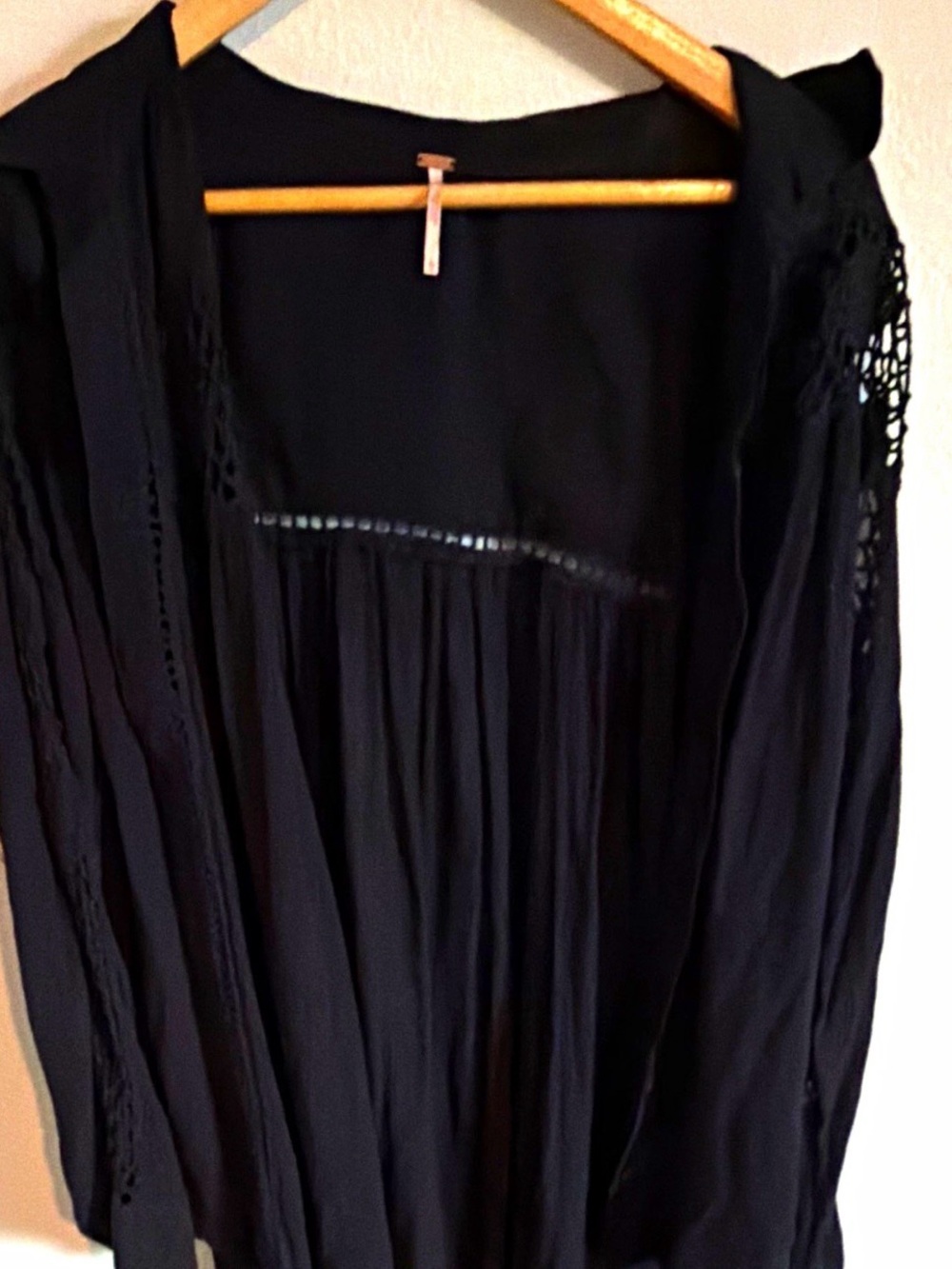 Free People Black Long Sleeve top